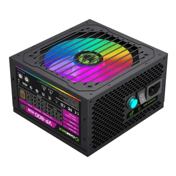 Sursă Alimentare PC Gamemax VP-800-RGB, 800W, ATX, Nemodular