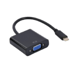Cablu Video Cablexpert A-CM-VGAF-01, USB 3.1 Type-C (M) - VGA 15-pin (F), 0.15 m, Negru
