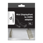 Adaptor Video Cablexpert A-mDPM-HDMIF-02-W, MiniDP (M) - HDMI (F), 0,15m, Alb - Image 3