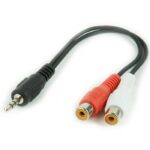 Audio Adaptor Cablexpert CCA-406, 3.5mm 3-pin (M) - 2x RCA (F), 0,2m, Negru - Image 3