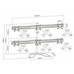 Suport birou pentru monitoare Reflecta PLANO DeskStand 23-1010 S, Argintiu - imagine 5
