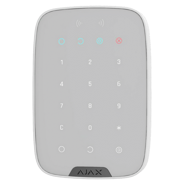 Tastatură tactilă fără fir Ajax KeyPad Plus, Alb