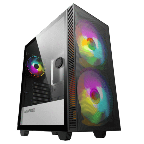 Carcasă PC Gamemax Aero, Midi-Tower, Fără PSU, Negru