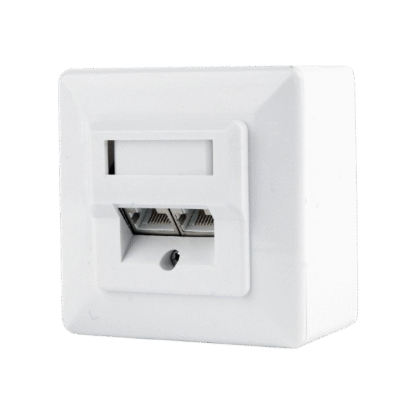 Priză pentru montare pe perete Cablexpert MVS-2S6-01, Alb