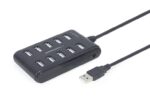 Adaptor Hub Gembird UHB-U2P10P-01, Negru - imagine 6