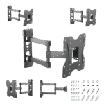 Wall Mount  Gembird "WM-42ST-02" Black 23"-42", max.30kg, VESA mm: up 200 x 200, Wall distance: 56 ~ - imagine 4
