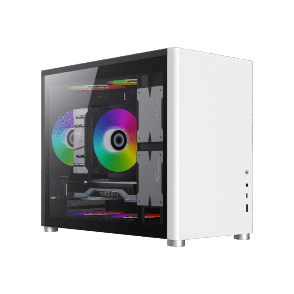 Carcasă PC Gamemax SPARK, Mini-Tower, Fără PSU, Alb