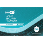 ESET Home Security Premium For 1 year. For protection 4 objects.