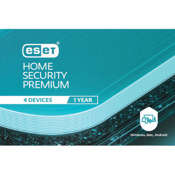 ESET Home Security Premium For 1 year. For protection 4 objects.