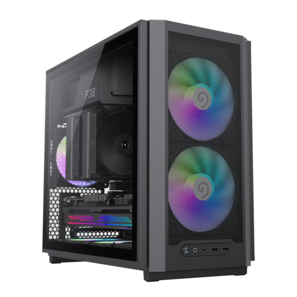Carcasă PC Gamemax F36 BK, Mini-Tower, Fără PSU, Negru