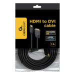 Cablu Video Cablexpert CC-HDMI-DVI-7.5MC, HDMI (M) - DVI-I (M), 7,5m, Negru - imagine 3