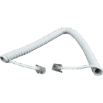 Cablu spiralat al receptorului telefonic Cablexpert TC4P4CS-2M, Alb - Image 5
