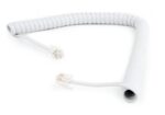 Cablu spiralat al receptorului telefonic Cablexpert TC4P4CS-2M, Alb - Image 3