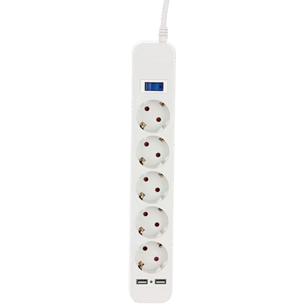 Prelungitor electric SVEN SF-05LU, 5 Prize, 1,8m, Alb