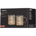 Set cupe Ardesto Shine AR2626GS, 260 ml, 2 bucs, Aur - Image 3