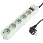 Prelungitor electric Gembird GMB SPG6-B-10C, 6 Prize, 3 m, Alb