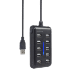 Adaptor Hub Gembird UHB-U2P10P-01, Negru - imagine 10