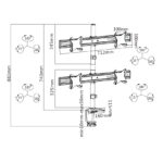 Suport birou pentru monitoare Reflecta PLANO Desk 23-1010Q, Argintiu - imagine 2