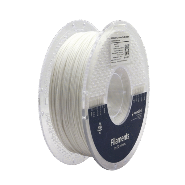 Filament pentru imprimantă 3D Gembird 3DP-PLA1.75HY-01-W, PLA, Alb , 1.75 mm, 1kg