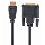 Cable HDMI to DVI  1.8m Cablexpert, male-male, GOLD, 18+1pin single-link, CC-HDMI-DVI-6 - Image 3