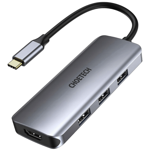 Adaptor Hub Choetech HUB-M19, Gri