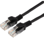 10m, Patch Cord  Black, PP12-10M/BK, Cat.5E, Cablexpert, molded strain relief 50u" plugs - Image 2