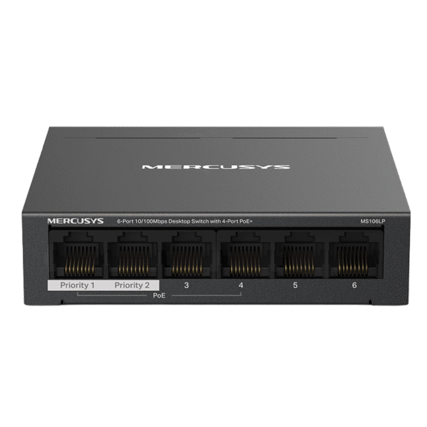 Switch de rețea MERCUSYS MS106LP, 4x IEEE 802.3af/at