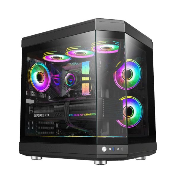 Carcasă PC Gamemax HYPE, Midi-Tower, Fără PSU, Negru