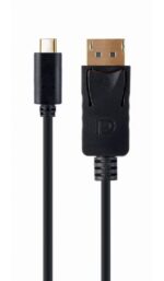 Cablu Video Cablexpert A-CM-DPM-01, USB Type-C (M) - DisplayPort (M), 2 m, Negru - imagine 2