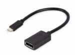 Cablu Video Cablexpert A-CM-DPF-02, USB 3.1 Type-C (M) - DisplayPort (F), 0.15 m, Negru - Image 4