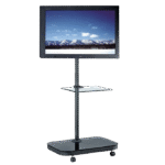 Suport TV Mobil Reflecta TV Stand 42P-Shelf, Negru - imagine 3