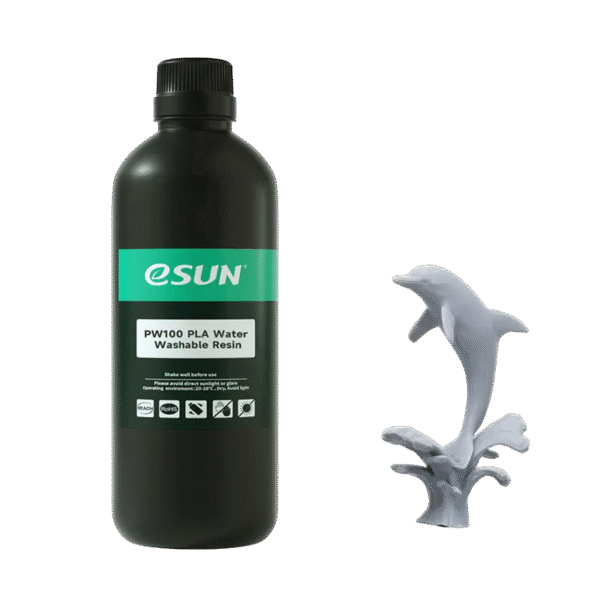 Photopolymer resin ESUN PW100 PLA Water Washable Resin, 0.5 kg, Grey