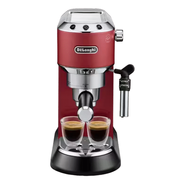 Cafetiera manuala DeLonghi Dedica Pump Espresso, 1300W, Roșu