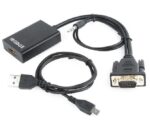 Convertor Video/Audio Cablexpert A-VGA-HDMI-01, VGA D-Sub + 3.5 mm Jack - HDMI (F), 0,15m, Negru - Image 5