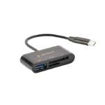 Cititor de carduri Gembird UHB-CR3-02, USB Type-C, Negru - imagine 3