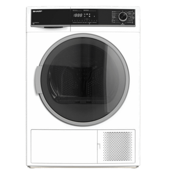 Uscător de rufe Sharp KDHHH8S8GW3EE, 8kg, Alb