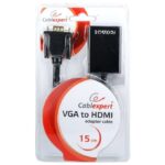 Convertor Video/Audio Cablexpert A-VGA-HDMI-01, VGA D-Sub + 3.5 mm Jack - HDMI (F), 0,15m, Negru - Image 3