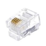 Plug RJ-12, MP-6P4C modular plug (3u"), 100 pcs