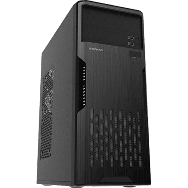 Carcasă PC Sohoo 2810BK, Midi-Tower, ATX, Negru