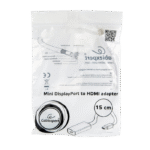 Adaptor Video Cablexpert A-mDPM-HDMIF-02-W, MiniDP (M) - HDMI (F), 0,15m, Alb - Image 2
