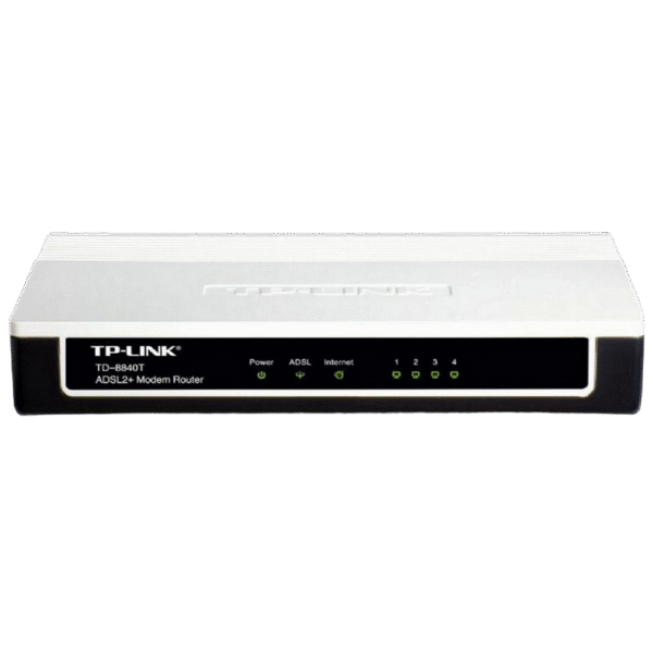 Modem ADSL TP-LINK TD-8840T, ADSL/ADSL2/ADSL2 + până la 24 Mbps, Negru