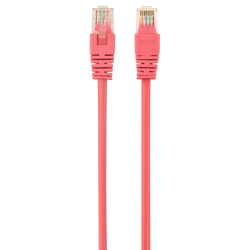 45b37252-80a7-481b-a5ef-b8c937805acf 3m, Patch Cord Pink, PP12-3M/RO, Cat.5E, Cablexpert, molded strain relief 50u" plugs - Image 1