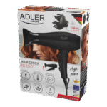 Uscător de păr Adler AD-2267, 2500W, Negru - imagine 3