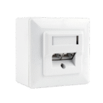 Priză pentru montare pe perete Cablexpert MVS-2S6-01, Alb - Image 2