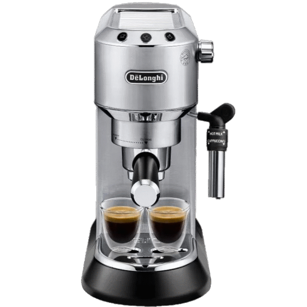 Cafetiera manuala DeLonghi Dedica Pump Espresso, 1300W, Argintiu