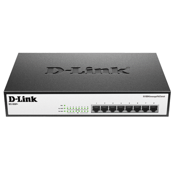 Comutator PoE D-Link DES-1008P+, 8x IEEE 802.3af/at