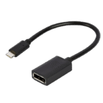 Cablu Video Cablexpert A-CM-DPF-02, USB 3.1 Type-C (M) - DisplayPort (F), 0.15 m, Negru