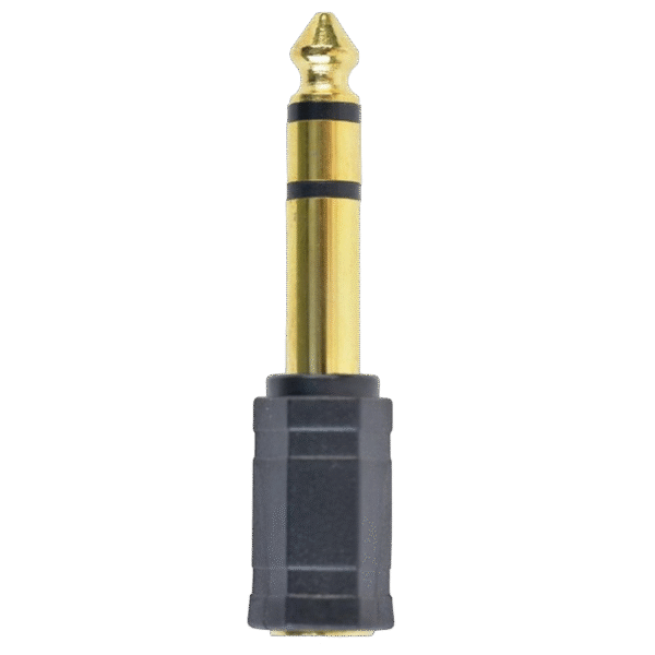Audio Adaptor Cablexpert A-6.35M-3.5F, 6.35mm 3-pin (M) - 3.5mm 3-pin (F), Negru
