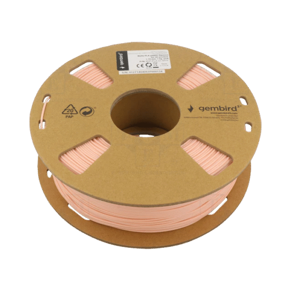 Filament pentru imprimantă 3D Gembird 3DP-PLA-01-MTP, PLA, Roz Mată, 1.75 mm, 1kg