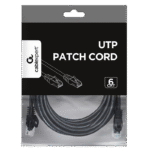 Patch cord Cablexpert PP6U-5M/BK, Cat6 UTP, 5m, Negru - imagine 7